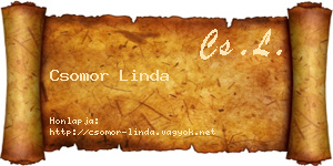 Csomor Linda névjegykártya